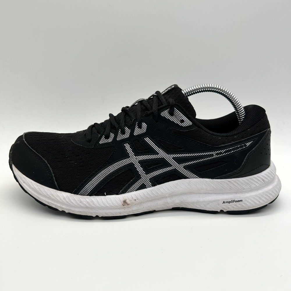 Asics Gel-Contend 8 Shoes Mens 10 Black White Mesh Running Sneakers 1011B492
